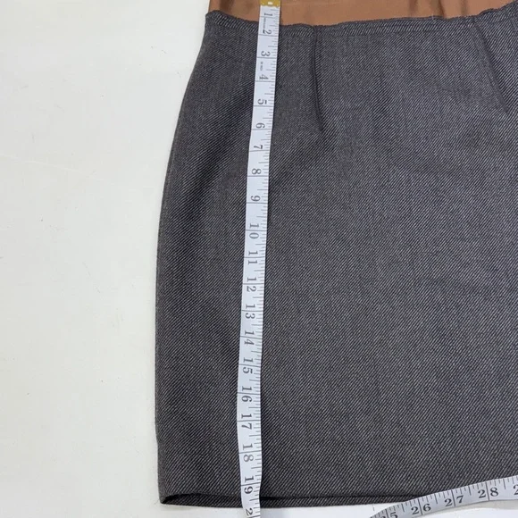 LOFT Gray and Tan Pencil Skirt - Picture 4 of 8